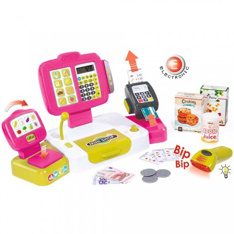 Jucarie Smoby Casa de marcat Mini Shop roz cu accesorii