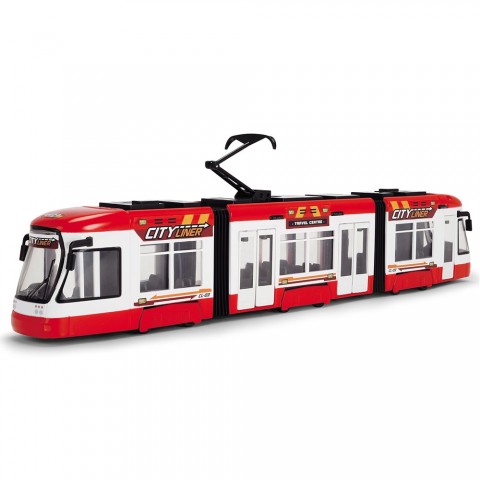 Tramvai Dickie Toys City Liner rosu