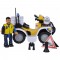 ATV Simba Fireman Sam Police cu figurina Malcolm si accesorii