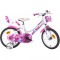 Bicicleta copii Dino Bikes 16" Fairy alb si roz