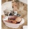 Cadita pentru papusa Smoby Baby Nurse Baleno Bath roz cu accesorii