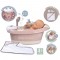 Cadita pentru papusa Smoby Baby Nurse Baleno Bath roz cu accesorii