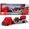 Camion Dickie Toys Massey Ferguson Micro Farm Truck 32 cm cu tractor si presa de balotat