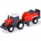 Camion Dickie Toys Massey Ferguson Micro Farm Truck 32 cm cu tractor si presa de balotat