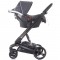 Carucior Chipolino Electra 3 in 1 silver cu cadru negru