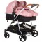 Carucior gemeni Chipolino Duo Smart 2 in 1 flamingo