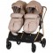 Carucior gemeni Chipolino Duo Smart 2 in 1 golden beige