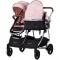 Carucior gemeni Chipolino Duo Smart 2 in 1 pink marshmallow