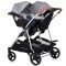 Carucior gemeni Chipolino Duo Smart 3 in 1 anthracite