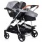 Carucior gemeni Chipolino Duo Smart 3 in 1 anthracite