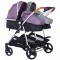 Carucior gemeni Chipolino Duo Smart 3 in 1 anthracite lilac