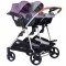 Carucior gemeni Chipolino Duo Smart 3 in 1 anthracite lilac