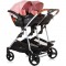 Carucior gemeni Chipolino Duo Smart 3 in 1 flamingo