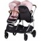 Carucior gemeni Chipolino Duo Smart 3 in 1 pink marshmallow