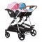 Carucior gemeni Chipolino Duo Smart 3 in 1 rose water sky