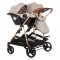 Carucior gemeni Chipolino Duo Smart 3 in 1 sand