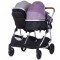 Carucior gemeni Chipolino Duo Smart 2 in 1 anthracite lilac