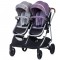 Carucior gemeni Chipolino Duo Smart 2 in 1 anthracite lilac