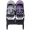 Carucior gemeni Chipolino Duo Smart 2 in 1 anthracite lilac