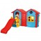 Casuta cu tobogan pentru copii Pilsan Double Happy House blue