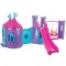 Casuta cu tobogan si leagan pentru copii Pilsan Castle with Slide and Swing purple