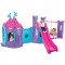 Casuta cu tobogan si leagan pentru copii Pilsan Castle with Slide and Swing purple