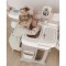 Centru de ingrijire pentru papusi Smoby Baby Nurse Doll`s Play Center maro cu 23 accesorii