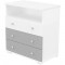 Comoda de infasat Hubners Patrik 80 cm alb grafit