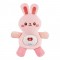 Jucarie de plus iepuras pentru bebelusi Chipolino cu lumini si melodii pink