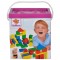 Jucarie Eichhorn Cuburi in galetusa Coloured Wooden Blocks 50 piese