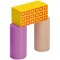 Jucarie Eichhorn Cuburi in galetusa Wooden Blocks 50 piese