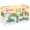 Jucarie Pilsan Cuburi de construit Brick Blocks and Car Set 43 piese