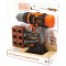 Jucarie Smoby Bormasina mecanica Black & Decker cu 6 accesorii