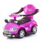 Masinuta de impins Chipolino Super Car pink cu maner si copertina