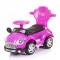 Masinuta de impins Chipolino Super Car pink cu maner si copertina