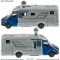 Masinuta Majorette Hymer B-Class Camper cu lumini si sunete