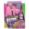 Papusa Barbie by Mattel Extra Style Fluffy Pinky GRN28 cu figurina si accesorii