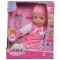 Papusa interactiva Simba Laura Baby Talk 38 cm cu biberon si suzeta