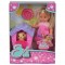 Papusa Simba Evi Love Dog House 12 cm cu figurina si accesorii
