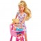 Papusa Simba Steffi Love 29 cm Baby World in rochie cu floricele, cu 2 copii, 1 bebelus si accesorii