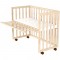 Patut copii din lemn co-sleeper Hubners Eva 94x46 cm natur