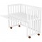 Patut copii din lemn co-sleeper Hubners Matei 94x46 cm alb