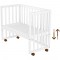 Patut copii din lemn co-sleeper Hubners Matei 94x46 cm alb