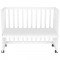 Patut copii din lemn co-sleeper Hubners Matei 94x46 cm alb