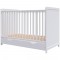 Patut copii din lemn Hubners Paula 120x60 alb cu sertar
