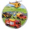 Pista de masini Dickie Toys Fireman Sam Rescue Team Sam Fire cu 3 masinute, 1 elicopter si o figurina