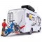 Rulota Dickie Toys Camper Hymer Camping Van Class B cu figurina si accesorii