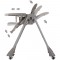 Scaun de masa Chipolino Candy Shop granite