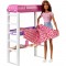 Set Barbie by Mattel Estate Birou cu pat supraetajat, papusa si accesorii