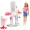 Set Barbie by Mattel Estate Salon de infrumusetare cu papusa si accesorii